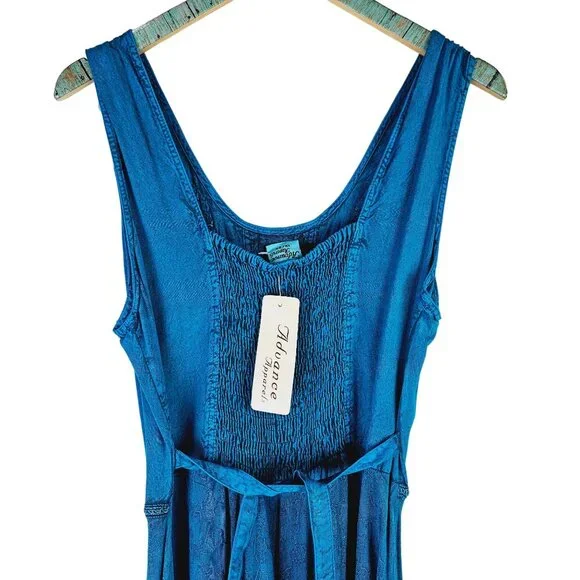 Vintage Advance Apparels Tie Dye Sear Sucker Sleeveless Assymetrical Dress, NWT - Picture 5 of 9